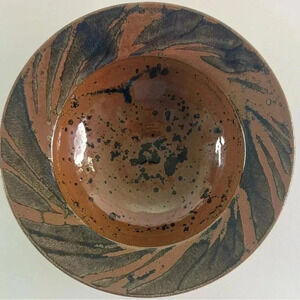 Studio Ceramics Pottery Wide Rim Art Bowl Stoneware